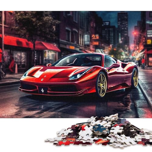 Kunst-Sportwagen-Puzzle, präzises, ineinandergreifendes Papier, rechteckiges Puzzle für Jungen oder Mädchen, 70 x 50 cm/1000 Teile von QBIREX