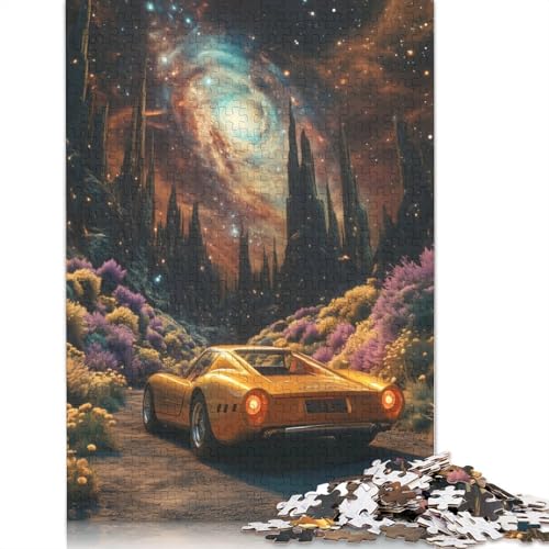 Kunst-Sportwagen-Puzzle, präzises ineinandergreifendes Papier, rechteckiges Puzzle für Erwachsene und Kinder, einzigartiges Geschenk, 1000 Teile (38 x 26 cm) von QBIREX