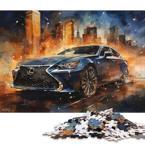 Kunst-Sportwagen-Puzzle, rechteckig, Pappe, 100% recycelter Karton, Puzzle für Erwachsene und Kinder, Tagesgeschenke, 70 x 50 cm, 1000 Teile Kunst-Sportwagen-Puzzle, rechteckig, Pappe, 100% recycelter Karton, Puzzle für Erwachsene und Kinder, Tagesgeschenke, 70 x 50 cm, 1000 Teile von QBIREX