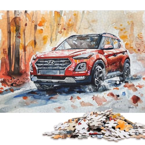 Kunst-Sportwagen-Puzzle, rechteckig, Pappe, 100% recycelter Karton, Puzzle für Erwachsene und Kinder, Tagesgeschenke, 70 x 50 cm, 1000 Teile Kunst-Sportwagen-Puzzle, rechteckig, Pappe, 100% recycelter Karton, Puzzle für Erwachsene und Kinder, Tagesgeschenke, 70 x 50 cm, 1000 Teile von QBIREX