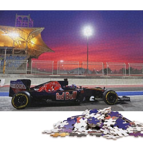 Kunst-Sportwagen-Puzzle, rechteckig, Pappe, Papier, rechteckig, Puzzle für Erwachsene und Kinder, 70 x 50 cm, 1000 Teile von QBIREX