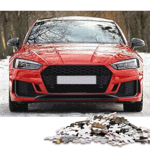 Kunst-Sportwagen-Puzzle, rechteckig, aus 100 Prozent recyceltem Karton, Puzzle für Erwachsene und Kinder, 38 x 26 cm, 1000 Teile Kunst-Sportwagen-Puzzle, rechteckig, aus 100 Prozent recyceltem Karton, Puzzle für Erwachsene und Kinder, 38 x 26 cm, 1000 Teile von QBIREX