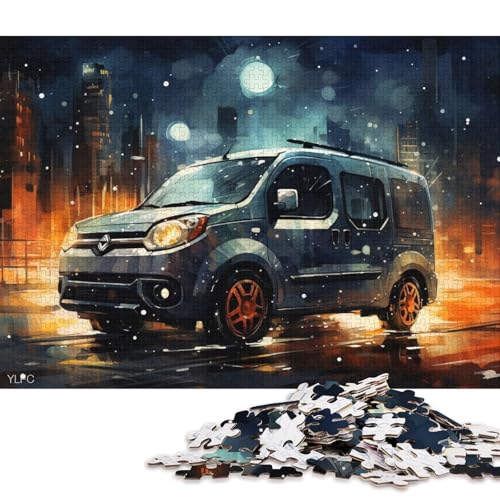 Kunst-Sportwagen-Puzzle, rechteckig, aus 100 Prozent recyceltem Karton, Puzzle für Erwachsene und Kinder, 38 x 26 cm, 1000 Teile Kunst-Sportwagen-Puzzle, rechteckig, aus 100 Prozent recyceltem Karton, Puzzle für Erwachsene und Kinder, 38 x 26 cm, 1000 Teile von QBIREX