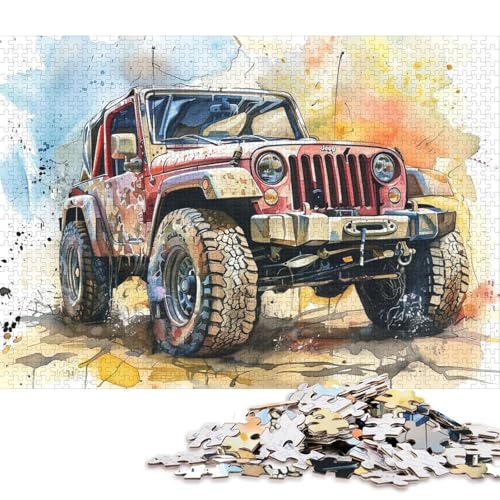Kunst-Sportwagen-Puzzle, schwierig, 100 Prozent recycelter Karton, Puzzle für Frauen und Männer, Vatertagsgeschenke, 38 x 26 cm, 1000 Teile Kunst-Sportwagen-Puzzle, schwierig, 100 Prozent recycelter Karton, Puzzle für Frauen und Männer, Vatertagsgeschenke, 38 x 26 cm, 1000 Teile von QBIREX