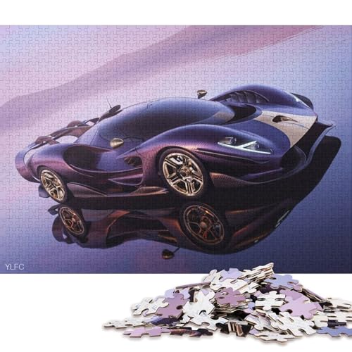 Kunst-Sportwagen-Puzzle, schwierig, 100 Prozent recycelter Karton, Puzzle für Frauen und Männer, Vatertagsgeschenke, 38 x 26 cm, 1000 Teile Kunst-Sportwagen-Puzzle, schwierig, 100 Prozent recycelter Karton, Puzzle für Frauen und Männer, Vatertagsgeschenke, 38 x 26 cm, 1000 Teile von QBIREX