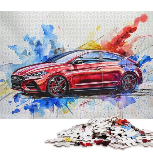 Kunst-Sportwagen-Puzzle, schwierig, 100 Prozent recycelter Karton, Puzzle für Frauen und Männer, Vatertagsgeschenke, 38 x 26 cm, 1000 Teile Kunst-Sportwagen-Puzzle, schwierig, 100 Prozent recycelter Karton, Puzzle für Frauen und Männer, Vatertagsgeschenke, 38 x 26 cm, 1000 Teile von QBIREX