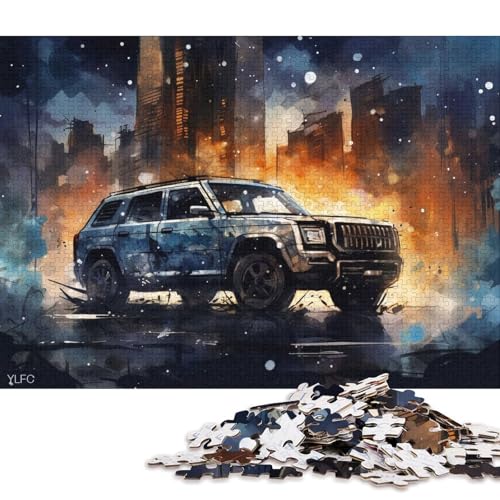 Kunst-Sportwagen-Puzzle, schwierig, 100 Prozent recycelter Karton, Puzzle für Frauen und Männer, Vatertagsgeschenke, 38 x 26 cm, 1000 Teile Kunst-Sportwagen-Puzzle, schwierig, 100 Prozent recycelter Karton, Puzzle für Frauen und Männer, Vatertagsgeschenke, 38 x 26 cm, 1000 Teile von QBIREX