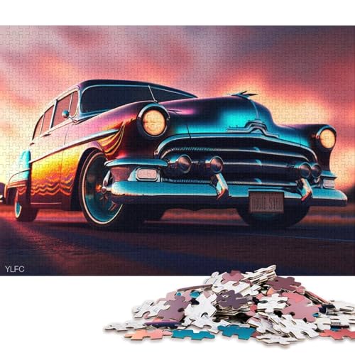Kunst-Sportwagen-Puzzle, schwierig, 100 Prozent recycelter Karton, Puzzle für Frauen und Männer, Vatertagsgeschenke, 38 x 26 cm, 1000 Teile Kunst-Sportwagen-Puzzle, schwierig, 100 Prozent recycelter Karton, Puzzle für Frauen und Männer, Vatertagsgeschenke, 38 x 26 cm, 1000 Teile von QBIREX
