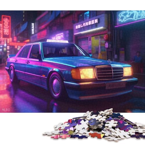 Kunst-Sportwagen-Puzzle, schwierige Herausforderung, 100 Prozent recycelter Karton, Puzzle für Erwachsene, Teenager, 38 x 26 cm, 1000 Teile von QBIREX