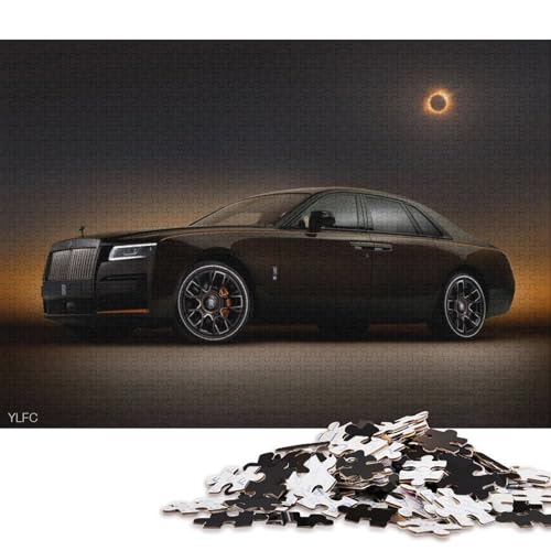Kunst-Sportwagen-Puzzle, schwierige Herausforderung, 100 Prozent recycelter Karton, Puzzle für Erwachsene, Teenager, 38 x 26 cm, 1000 Teile von QBIREX