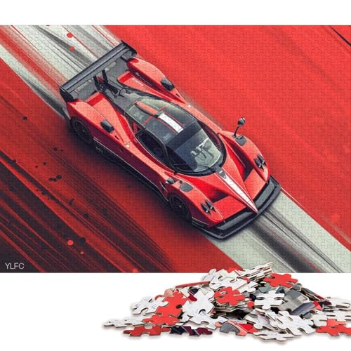 Kunst-Sportwagen-Puzzle, schwierige Herausforderung, 100 Prozent recycelter Karton, Puzzle für Erwachsene, Teenager, 70 x 50 cm, 1000 Teile Kunst-Sportwagen-Puzzle, schwierige Herausforderung, 100 Prozent recycelter Karton, Puzzle für Erwachsene, Teenager, 70 x 50 cm, 1000 Teile von QBIREX