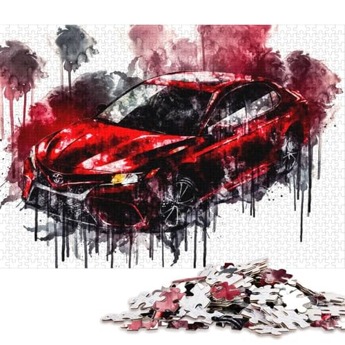 Kunst-Sportwagen-Puzzle, schwierige Herausforderung, 100 Prozent recycelter Karton, Puzzle für Frauen und Männer, Muttertagsgeschenke, 38 x 26 cm/1000 Teile Kunst-Sportwagen-Puzzle, schwierige Herausforderung, 100 Prozent recycelter Karton, Puzzle für Frauen und Männer, Muttertagsgeschenke, 38 x 26 cm/1000 Teile von QBIREX