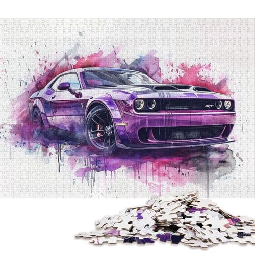 Kunst-Sportwagen-Puzzle, schwierige Herausforderung, 100 Prozent recycelter Karton, Puzzle für Frauen und Männer, Muttertagsgeschenke, 38 x 26 cm/1000 Teile Kunst-Sportwagen-Puzzle, schwierige Herausforderung, 100 Prozent recycelter Karton, Puzzle für Frauen und Männer, Muttertagsgeschenke, 38 x 26 cm/1000 Teile von QBIREX