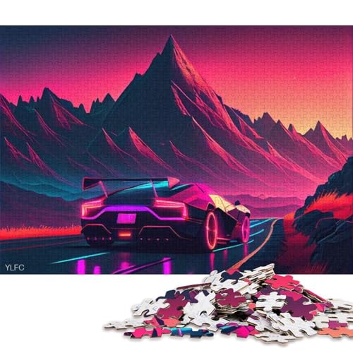 Kunst-Sportwagen-Puzzle, schwierige Herausforderung, 100 Prozent recycelter Karton, Puzzle für Frauen und Männer, Muttertagsgeschenke, 38 x 26 cm/1000 Teile Kunst-Sportwagen-Puzzle, schwierige Herausforderung, 100 Prozent recycelter Karton, Puzzle für Frauen und Männer, Muttertagsgeschenke, 38 x 26 cm/1000 Teile von QBIREX