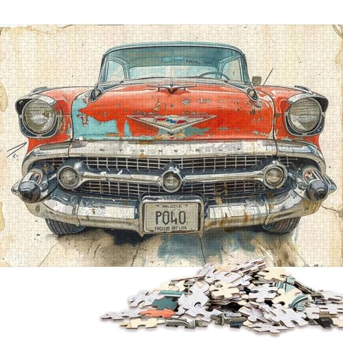 Kunst-Sportwagen-Puzzle, schwierige Herausforderung, 100 Prozent recycelter Karton, Puzzle für Frauen und Männer, Muttertagsgeschenke, 38 x 26 cm/1000 Teile Kunst-Sportwagen-Puzzle, schwierige Herausforderung, 100 Prozent recycelter Karton, Puzzle für Frauen und Männer, Muttertagsgeschenke, 38 x 26 cm/1000 Teile von QBIREX
