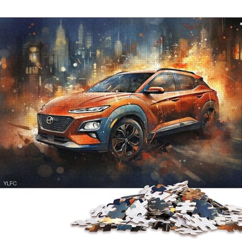 Kunst-Sportwagen-Puzzle, schwierige Herausforderung, 100 Prozent recycelter Karton, Puzzle für Frauen und Männer, Muttertagsgeschenke, 70 x 50 cm, 1000 Teile Kunst-Sportwagen-Puzzle, schwierige Herausforderung, 100 Prozent recycelter Karton, Puzzle für Frauen und Männer, Muttertagsgeschenke, 70 x 50 cm, 1000 Teile von QBIREX