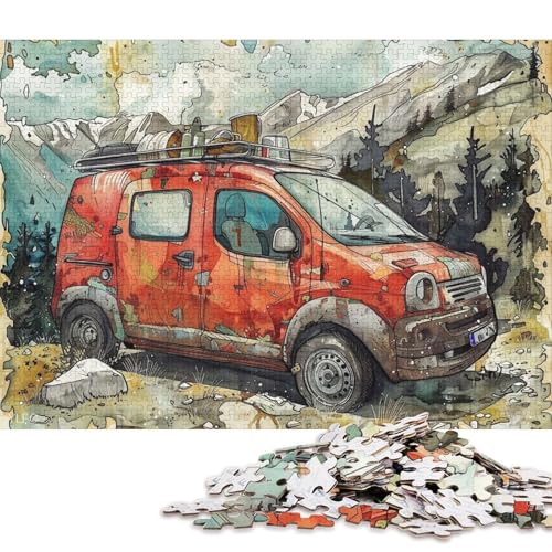 Kunst-Sportwagen-Puzzle, schwieriges rechteckiges Hartpapier-Puzzle für Erwachsene und Kinder, einzigartiges Geschenk, 70 x 50 cm, 1000 Teile Kunst-Sportwagen-Puzzle, schwieriges rechteckiges Hartpapier-Puzzle für Erwachsene und Kinder, einzigartiges Geschenk, 70 x 50 cm, 1000 Teile von QBIREX