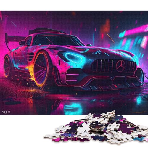Kunst-Sportwagen-Puzzle, schwieriges rechteckiges Hartpapier-Puzzle für Erwachsene und Kinder, einzigartiges Geschenk, 70 x 50 cm, 1000 Teile Kunst-Sportwagen-Puzzle, schwieriges rechteckiges Hartpapier-Puzzle für Erwachsene und Kinder, einzigartiges Geschenk, 70 x 50 cm, 1000 Teile von QBIREX