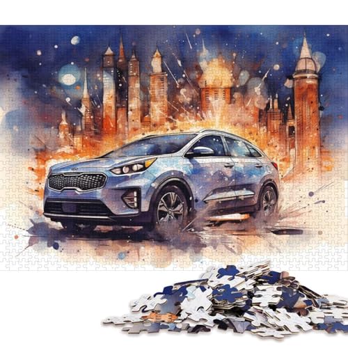 Kunst-Sportwagen-Puzzle, schwieriges rechteckiges Hartpapier-Puzzle für Erwachsene und Kinder, einzigartiges Geschenk, 70 x 50 cm, 1000 Teile Kunst-Sportwagen-Puzzle, schwieriges rechteckiges Hartpapier-Puzzle für Erwachsene und Kinder, einzigartiges Geschenk, 70 x 50 cm, 1000 Teile von QBIREX