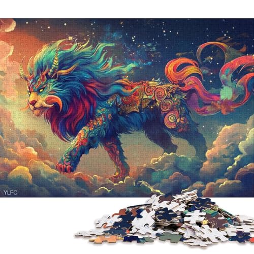 Kylin Puzzle, Denksportaufgabe, 100% recycelter Karton, Puzzle für Kinder und Erwachsene ab 12 Jahren, Vatertagsgeschenk, 70 x 50 cm, 1000 Teile Kylin Puzzle, Denksportaufgabe, 100% recycelter Karton, Puzzle für Kinder und Erwachsene ab 12 Jahren, Vatertagsgeschenk, 70 x 50 cm, 1000 Teile von QBIREX