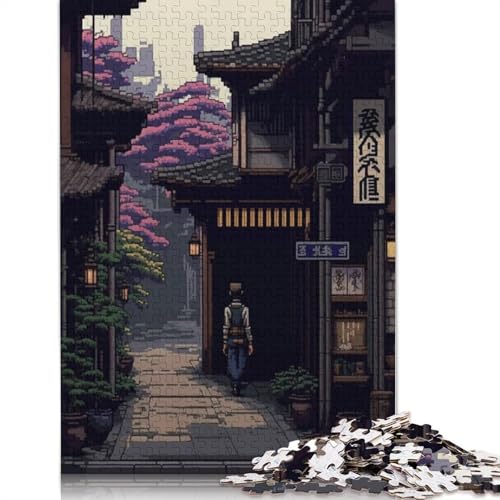 Kyoto City Pixel Art Puzzle, präzises ineinandergreifendes rechteckiges Papierpuzzle für Jungen oder Mädchen, 1000 Teile (26 x 38 cm) von QBIREX