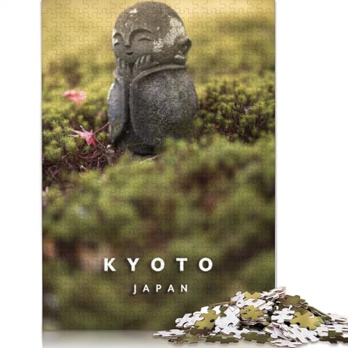 Kyoto Jizo Puzzle, 100% recyceltes Kartonpapier, rechteckiges Puzzle für Erwachsene und Kinder, 1000 Teile (38 x 26 cm) von QBIREX