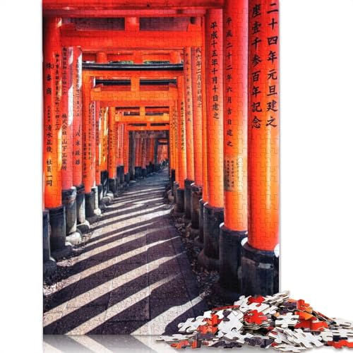 Kyoto-Schrein-Puzzle, 520 Teile, für Erwachsene, nachhaltiges Holzpuzzle für Erwachsene, 520-teiliges Set (52 x 38 cm) von QBIREX