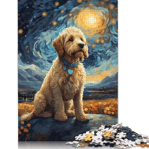 Labradoodle-Nachthimmel, 1000-teiliges Puzzle, ab 18 Jahren, Lernspiele, Puzzles für Erwachsene, für Frauen, für Kinder ab 12 Jahren, 1000 Teile (75 x 50 cm) von QBIREX