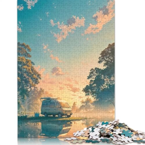 Lakeside Van Puzzles 1000-teilige Schwer Puzzle Spielzeug Lernspiel Impossible Herausforderungsspielzeug Für Erwachsene Kinder 1000pcs (38x26cm) von QBIREX