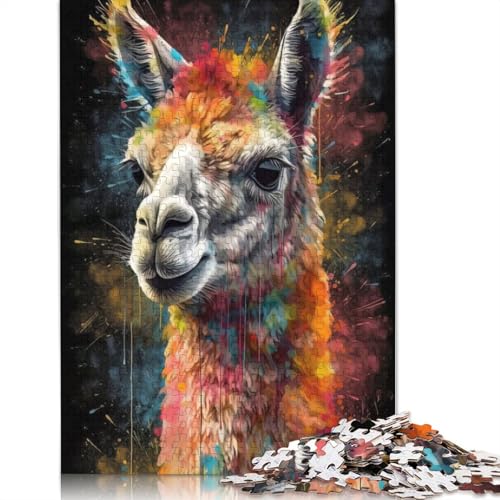Lama Painting Puzzles 520 Teile Schwer Puzzle Spielzeug Lernspiel Impossible Herausforderung Spielzeug Für Erwachsene Kinder 520pcs (52x38cm) von QBIREX