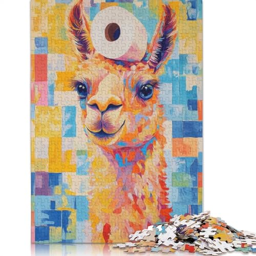 Lama mit Toilettenpapier-Puzzle, kreative Spiele, 100% recycelter Karton, Puzzle für Erwachsene, 1000 Teile (75 x 50 cm) von QBIREX