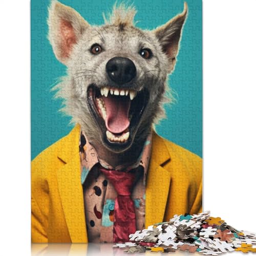 Laughing Hyena Puzzle 1000 Teile Schwer Puzzle Spielzeug Pädagogisches Spiel Impossible Herausforderung Spielzeug Für Erwachsene Kinder 1000pcs (40x28cm) von QBIREX