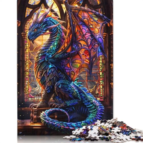 Lebendiges Puzzle mit himmlischem Drachen, rechteckig, aus Pappe, Geschenk für Kinder ab 12 Jahren, 520 Teile (52 x 38 cm) von QBIREX