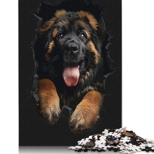 Leonberger Dog Puzzle 1000-teilige Schwer Puzzle Spielzeug Lernspiel Impossible Herausforderungsspielzeug Für Erwachsene Und Kinder Ab 14 Jahren 1500pcs (85x57cm) von QBIREX