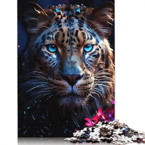 Leopard Adventures Puzzle, 100% recycelter Karton, 100% recycelter Karton, Puzzle für Jungen oder Mädchen, 1000 Teile (75 x 50 cm) von QBIREX