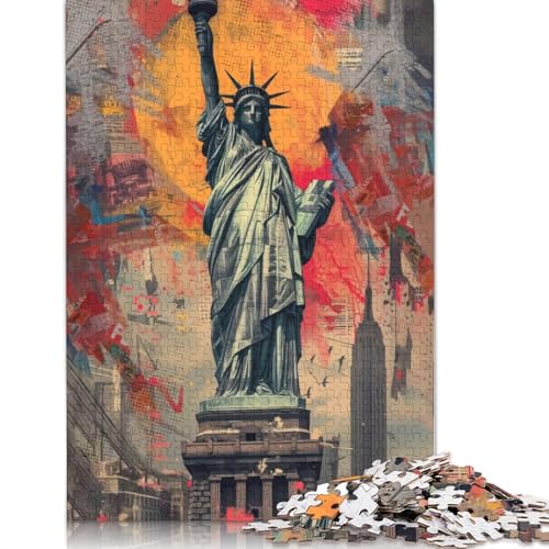 Liberty Puzzle 1000 Teile Schwer Puzzle Spielzeug Lernspiel Impossible Herausforderung Spielzeug Für Erwachsene Kinder 1000pcs (75x50cm) von QBIREX