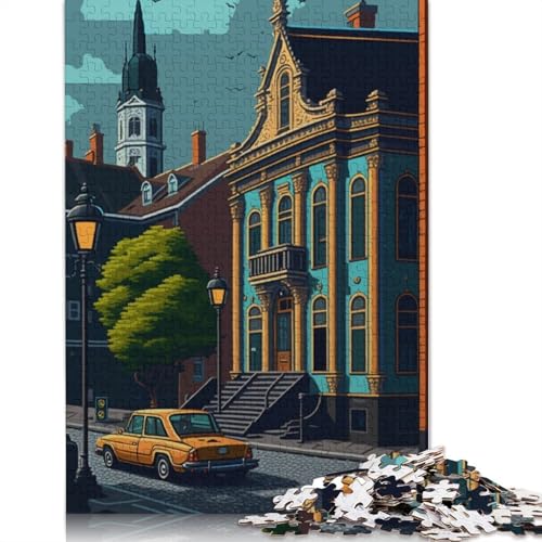 Lidkoping Pixel Art Puzzle, 100% recycelter Karton, 100% recycelter Karton, Puzzle für Jungen oder Mädchen, 1000 Teile (75 x 50 cm) von QBIREX