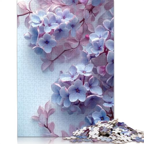 Lilac 3D-Vintage-Poster-Puzzle für Erwachsene und Jugendliche, 1500 Teile, Puzzle für Erwachsene, Lernspiel, Herausforderungsspielzeug, 1500 Teile (85 x 57 cm) von QBIREX