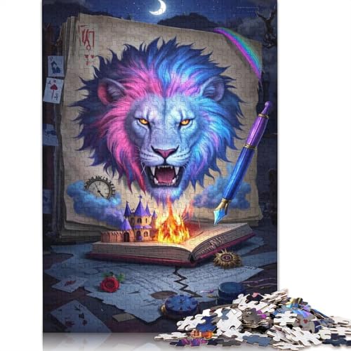 Lion Puzzle 1000-teilige Schwer Puzzle Spielzeug Pädagogisches Spiel Impossible Herausforderung Spielzeug Für Erwachsene Kinder 1000pcs (75x50cm) von QBIREX