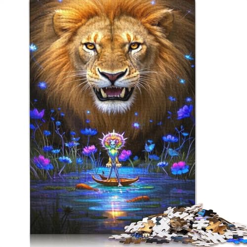 Lion Puzzles 1000 Teile Schwer Puzzle Spielzeug Lernspiel Impossible Herausforderungsspielzeug Für Erwachsene Und Kinder Ab 12 Jahren 1000pcs (75x50cm) von QBIREX