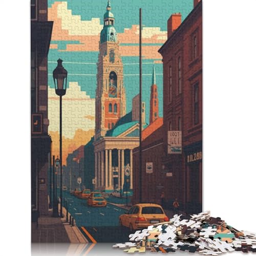 Lodz Pixel Art Puzzle, 100% recycelter Karton, 100% recycelter Karton, Puzzle für Jungen oder Mädchen, 1000 Teile (26 x 38 cm) von QBIREX