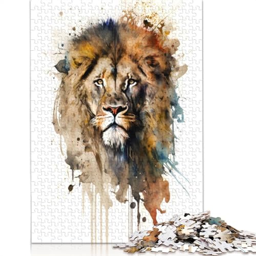Löwengesicht-Puzzles für Erwachsene, Lernspiele, Puzzle für Erwachsene und Kinder, 520 Teile (52 x 38 cm) von QBIREX
