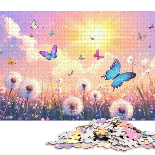 Löwenzahn-Puzzle, Denksportaufgabe, rechteckiges Papierpuzzle für Erwachsene und Teenager, 70 x 50 cm, 1000 Teile von QBIREX