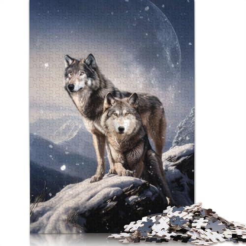 Lunar Howl Puzzle DIY-Spiel, rechteckiges Papierpuzzle für Jungen oder Mädchen, Geburtstagsgeschenk, 1000 Teile (75 x 50 cm) von QBIREX