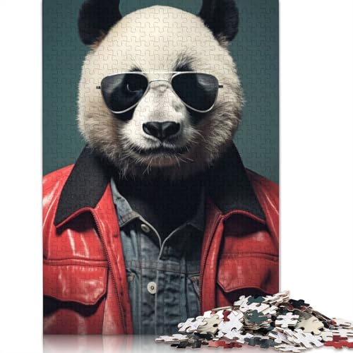 Lustiges Panda-Puzzle für Erwachsene, Lernspiel, Geschenke für Kinder ab 12 Jahren, 1000 Teile (75 x 50 cm) von QBIREX