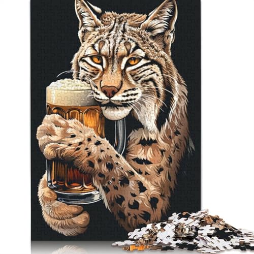 Lynx Beer Puzzle 520 Teile Schwer Puzzle Spielzeug Lernspiel Impossible Herausforderung Spielzeug Für Erwachsene Und Kinder in Bewährter 520pcs (52x38cm) von QBIREX