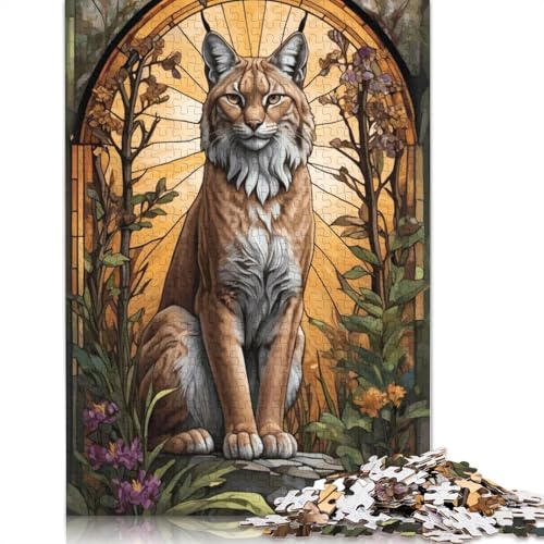 Lynx Buntglas-Puzzle für Erwachsene, Spielzeug, Lernspiel, Puzzlespiele für Erwachsene für Frauen und Männer, 1500 Teile (85 x 57 cm) von QBIREX