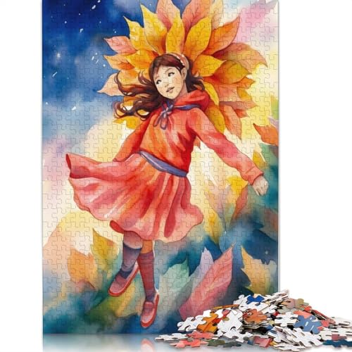 Mädchen-Blumen-Puzzles 1000 Stück für Erwachsene, Spielzeug, Lernspiel, Herren-Puzzles für Erwachsene, für Erwachsene, Teenager, 1000 Teile (75 x 50 cm) von QBIREX