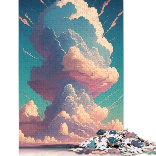 Magic Clouds Puzzles 1000 Teile Schwer Puzzle Spielzeug Lernspiel Impossible Herausforderung Spielzeug Für Erwachsene Kinder 1000pcs (75x50cm) von QBIREX