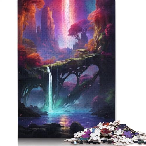 Magic Fantasy Waterfall Puzzles 1000-teilige Schwer Puzzle Spielzeug Lernspiel Impossible Herausforderungsspielzeug Für Erwachsene Und Kinder in Bewährter 300pcs (40x28cm) von QBIREX